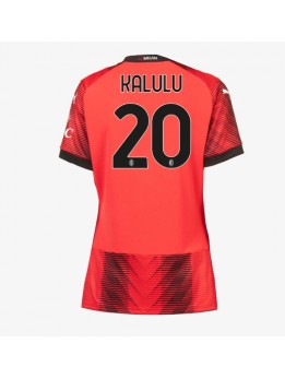 Billige AC Milan Pierre Kalulu #20 Hjemmedrakt Dame 2023-24 Kortermet